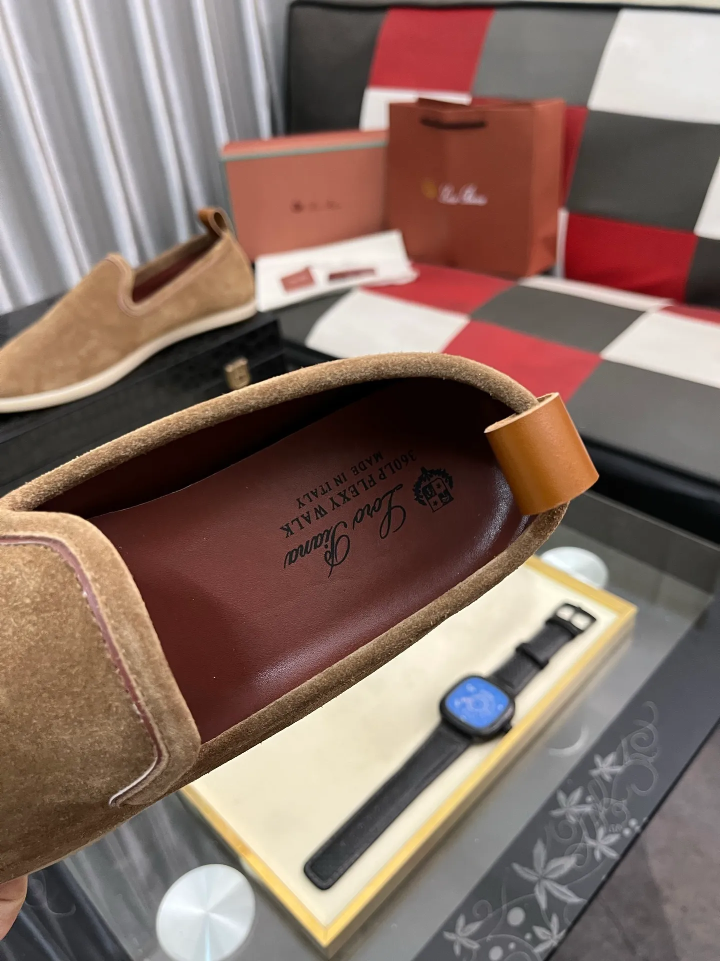 Men's men's shoes 💰420⌚️⌚️Loro*Piana pure original 2023 soft and comfortable LP deerskin flat casual star same style slip-on Loft men's shoes size 38-44